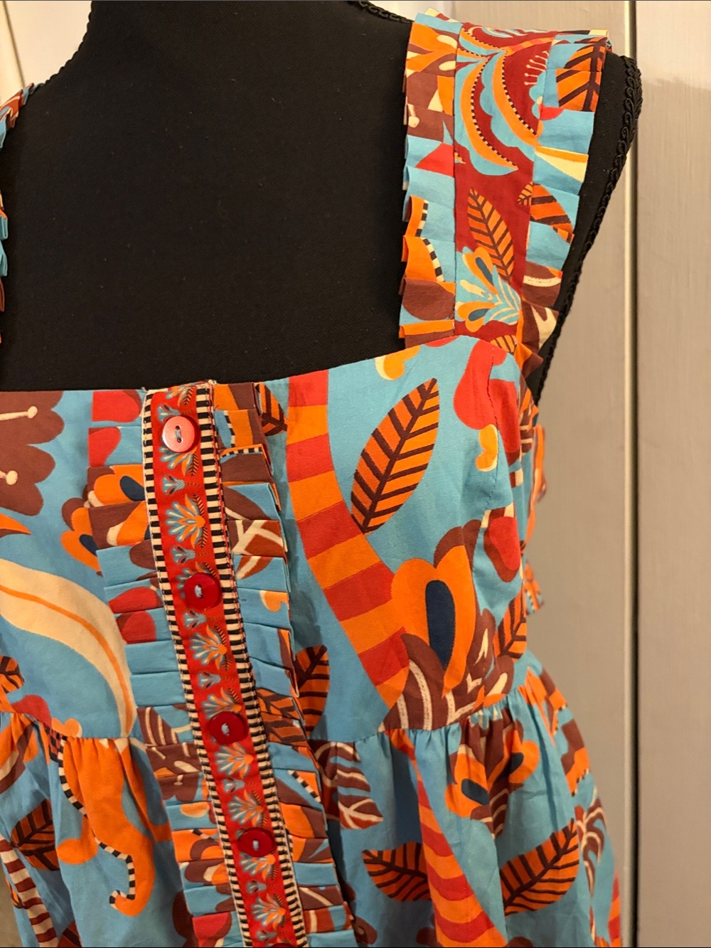 FARM Rio x Anthropologie Square-Neck Midi Dress - Picture 7 of 12